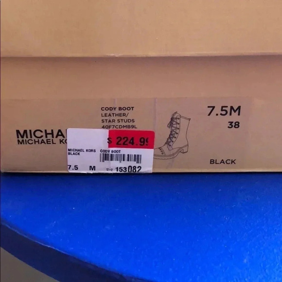 Michael Kors Cody/Leather Star Studded Boots - Picture 4 of 4